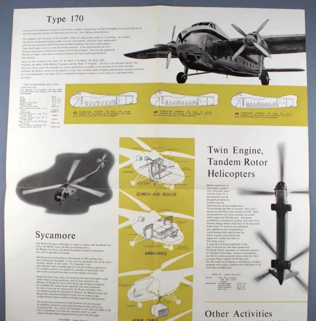 Bristol Aircraft Vintage Manufacturers Sales Brochure Britannia Seat Maps 170