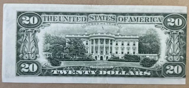 1985 Ten Dollar Bill $10 Note Faulty Alignment Off Center Reverse Error 72361559