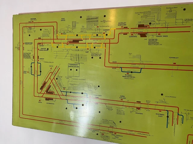 ORIGINAL RARE UNIQUE Railway Signal Control Room Board 1950's Hand ...