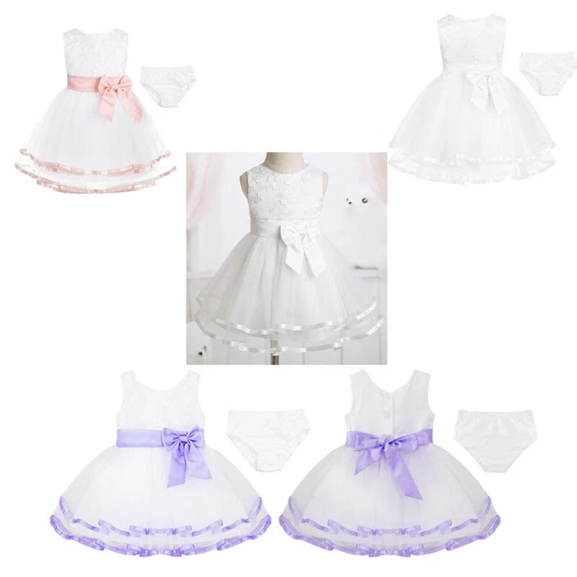 Baby Princess Flower Girl Dress Party Wedding Bridesmaid Birthday Gown Costumes
