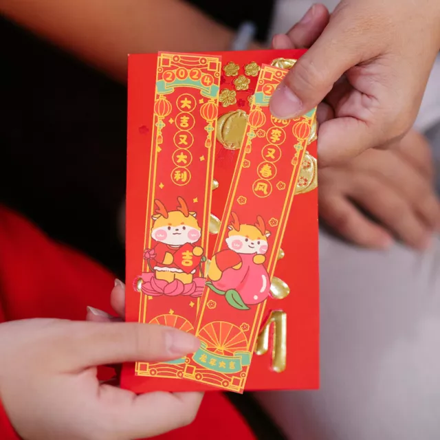 Glücksbeutel Roter Umschlag Der Lotterie Zum Jahr Des Drachen Peace Papier