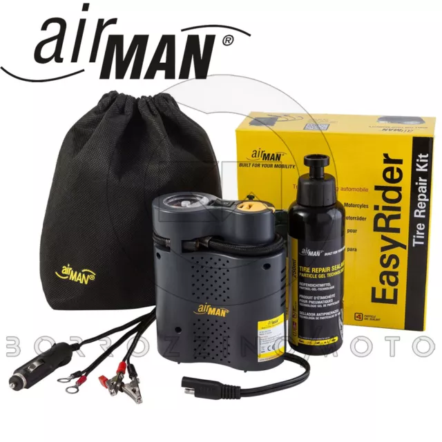 Airman Easy Rider Kit Emergenza Riparazione Foratura Gomme Pneumatici Universale