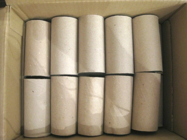 50 EMPTY CARDBOARD Toilet Roll Tubes - 10cm x 50mm Dia - Art, Crafts ...