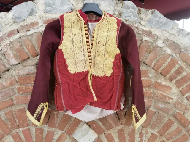 Mintan and vest, antique jacket and vest of Mavrovsko Pole region, gold thread
