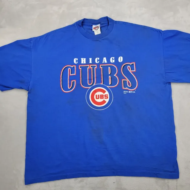 Vintage Chicago Cubs Shirt Mens 3X Hank Aaron Single Stitch USA Made 90s Adult*