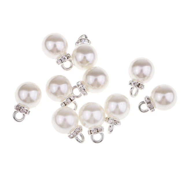 10 Stück Kristall Strass Perlen Anhänger Charms für DIY Schmuckherstellung,
