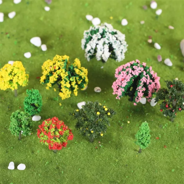 60×Model Mini Trees Artificial Mixed Fairy Garden Accessories Outdoors Scenery 3