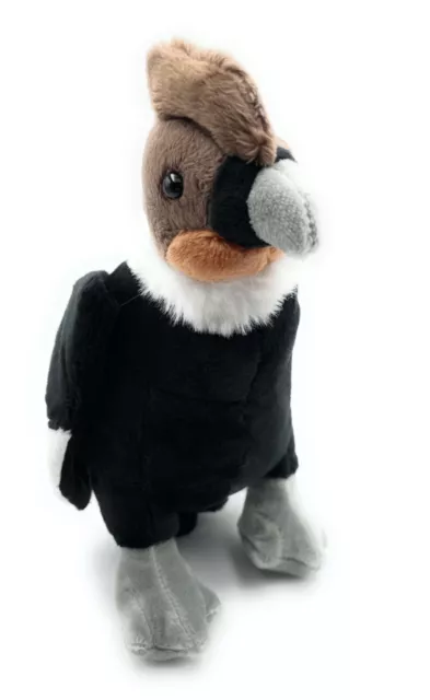 Condor Uccello Andenkondor Avvoltoio Peluche Pupazzo Stoffa Animale 21cm Nero