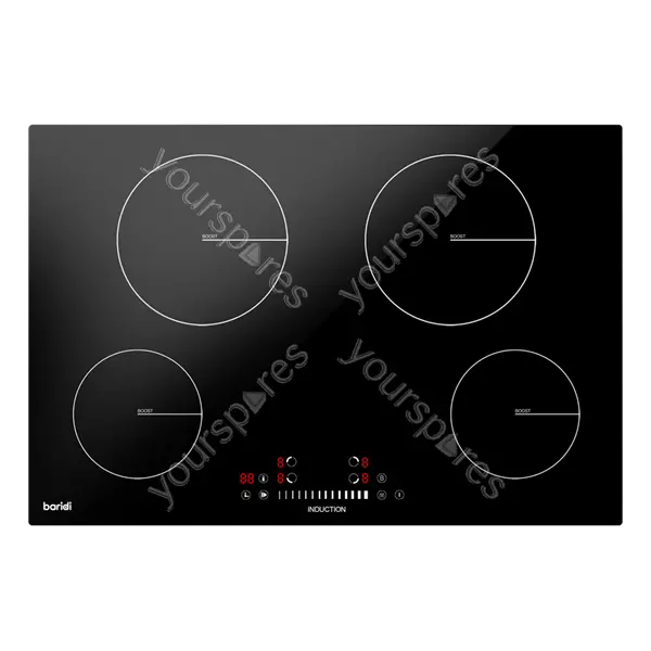 Sealey Baridi 77cm Built-In Induction Hob with 4 Cooking Zones, 7200W, Boost Fun