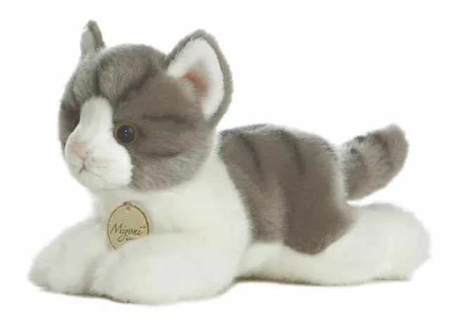 Aurora Miyoni Peluche 20.3cm Gris Tabby Cat 10813 Juguete Gatito Oso de