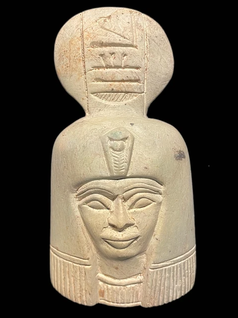 ANCIENT EGYPTIAN HEAVY STONE PHARAOH BUST STATUE - 664 - 332bc (75) £0. ...