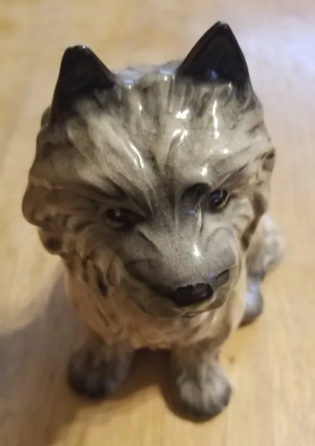 Vintage SYLVAC Cairn Terrier Breed Dog Puppy Ceramic Figurine No.3447 - 5" x 5"