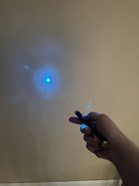 Unique 480nm Sky Blue Cyan Laser Pointer Pen with Brass Host