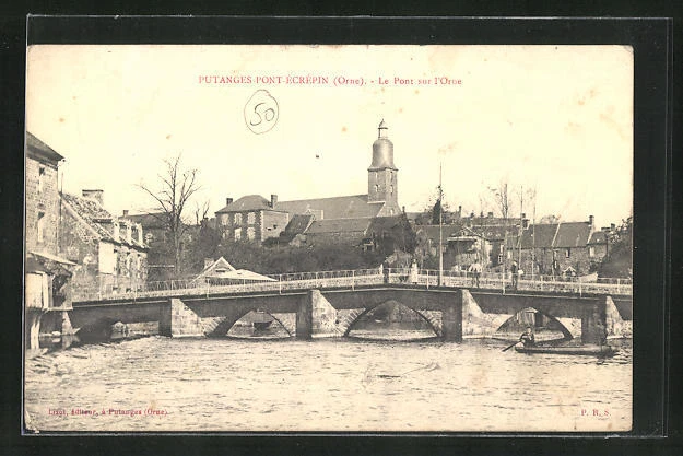 CPA Putanges-Pont-Écrépin, Le Pont sur l´Orne