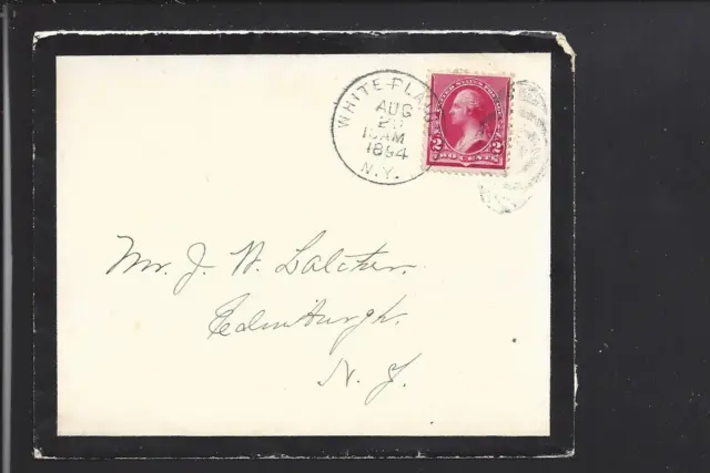 White Plains,New York 1894 Mourning Cover, Westchester Co. 1797/Op.