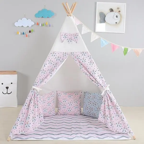 Children's Pink Kids Teepee. Girls play tent, playhouse, wigwam Tipi Tepee. UK