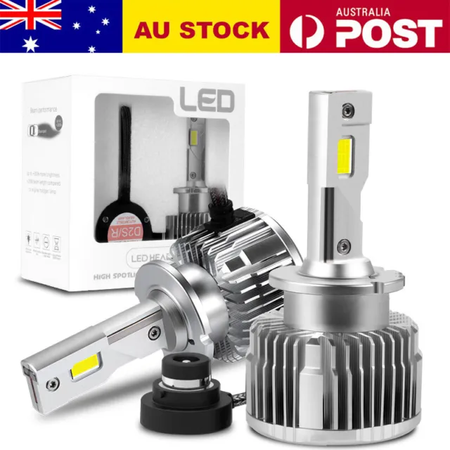 DERI D2S D2R LED Headlight Kit Bulb 180W 20000LM 6000K White HID Conversion 2PCS