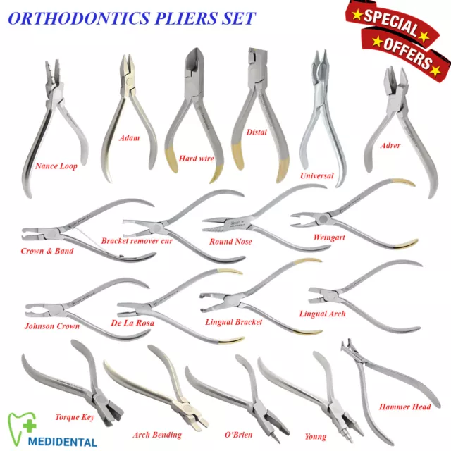 Orthodontic Instruments Range Of Utility Arch Wire Bending & Forming Pliers New