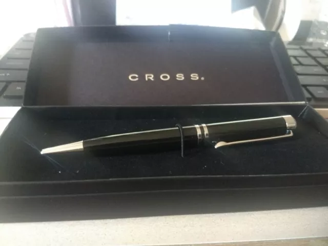 CROSS ULTRA Black W/ Chrome Ballpoint Pen New without box Limited Edition