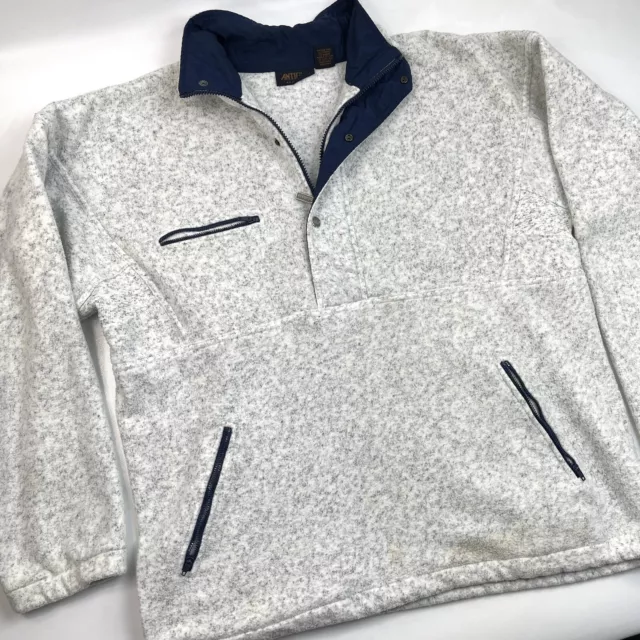 ANTIGUA GOLF PERFORMANCE 1/4 Zip/Button Gray Sweatshirt Pullover Men's ...
