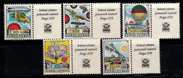Tschechoslowakei 1977 Mi. 2396zf-2400zf Postfrisch 100% Internationale Ausstell