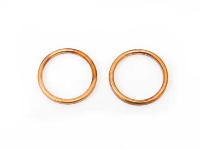 2x Exhaust Copper Gaskets For Yamaha RD 400 1976-1979