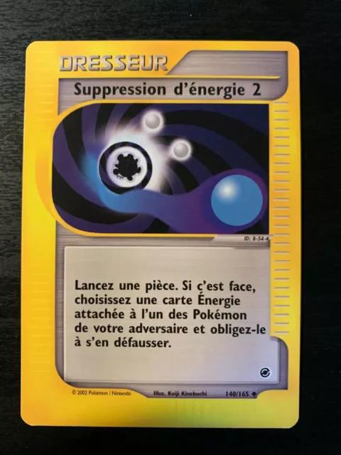 Carte Pokémon UNCO Suppression d'Energie 2 140/165 Expédition FR Wizards