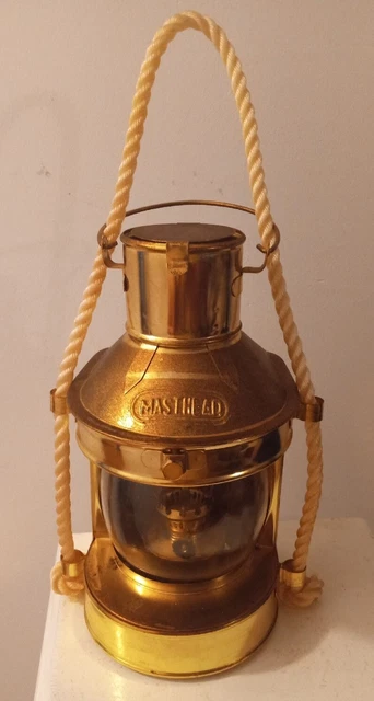 Vtg Masthead Lantern Oil Lamp Metal Reproduction Read Description