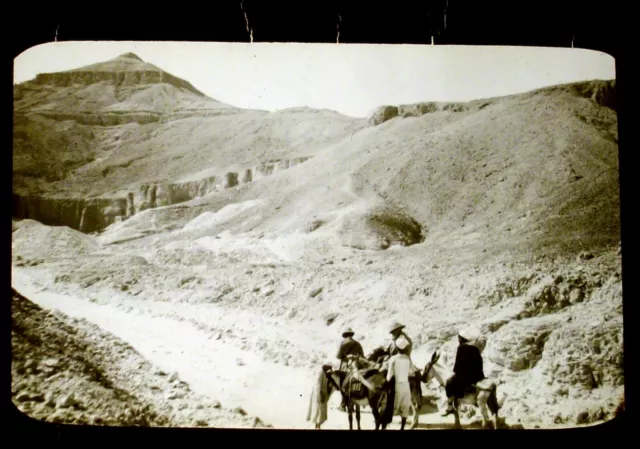 Anzacs Light Horse Glass Plate "The Road To The Tomb Of The Kings Upper Egypt"