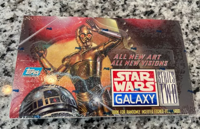 New Sealed Box 1994 Topps Star Wars Galaxy Trading Card Series 2 Etch Foil Cards