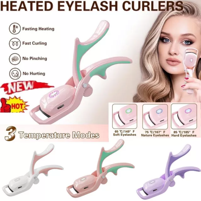 Natural Electric Eyelash Curlers Rechargeable Heated Eye Lash Curler
