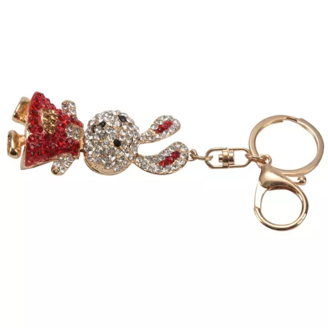 European And American Popular Diamond Rabbit Keychain Pendant Cute9116