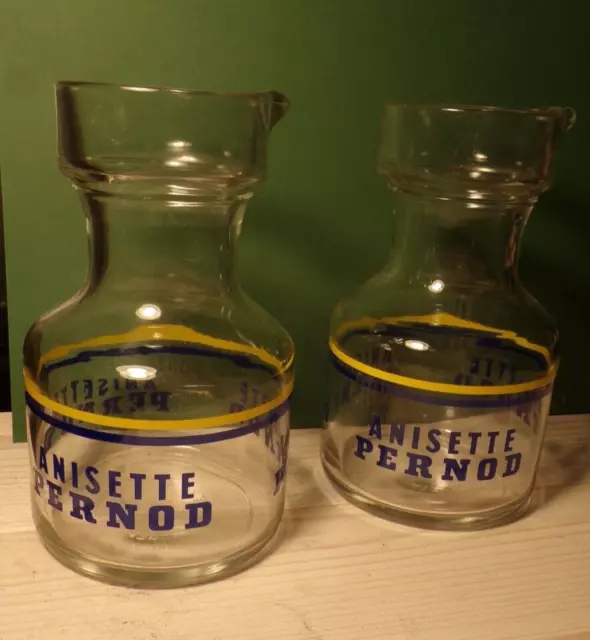 Lot De  2 X Pernod Anisette Pastis Carafe Vintage 500 Ml - Bar & Bistrot