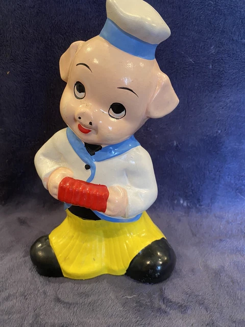 Vintage Hand Painted Pig Bank
