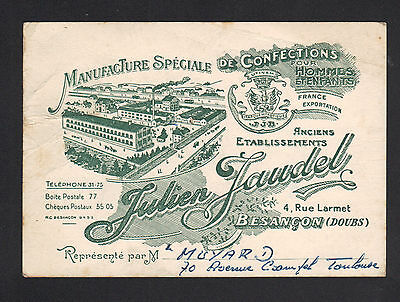 MODE "Julien JAUDEL" en 1955 CONFECTION pour DAMES BESANCON USINE 25 