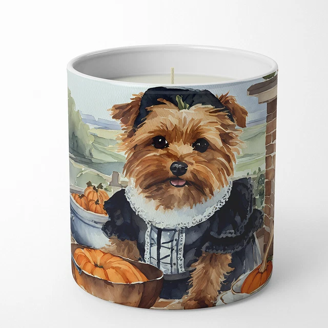 Norfolk Terrier Kitchen Pumpkin Spice 10oz Decorative Soy Candle DAC1795CDL