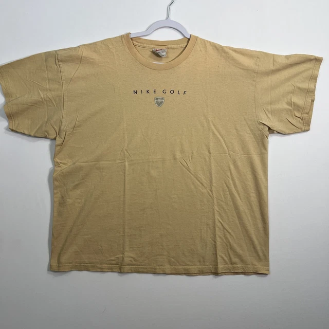 Vintage Nike Golf Classic Logo Tee Men’s Size XL Mustard Yellow