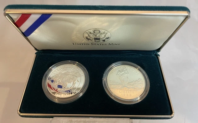 1999-P 2-Coin Yellowstone National Park BU & Prf Set (Box & COA) - SKU #7231