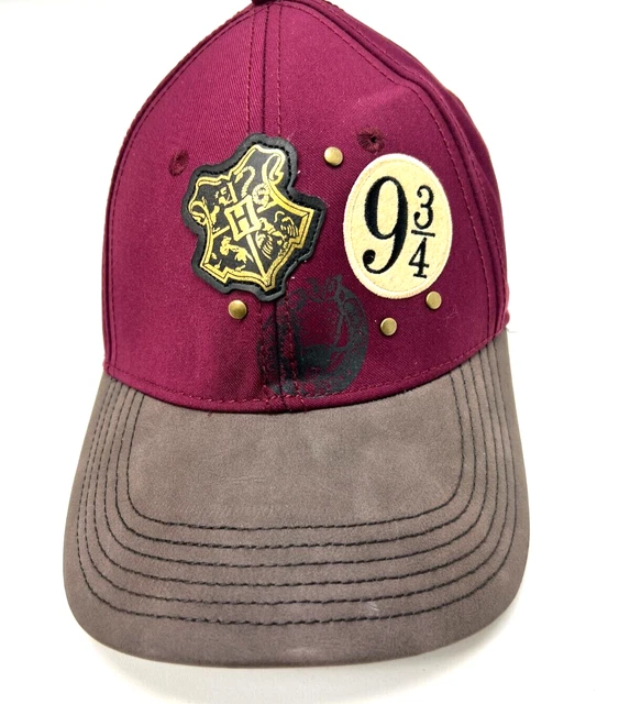 HARRY POTTER HAT Hogwarts Platform 9 3/4 Adjustable Maroon LOGO