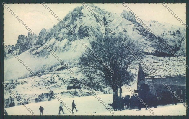 Lecco Piani Resinelli Nevicata cartolina LQ4781