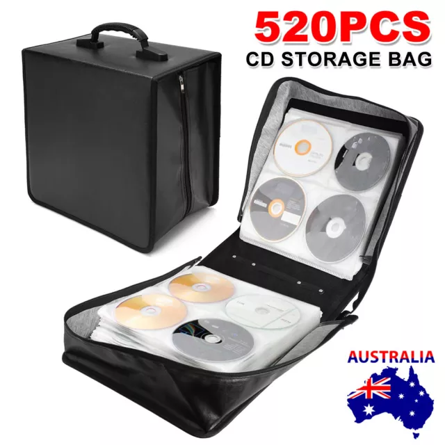 520 Disc CD DVD Case Wallet Storage Holder Album Folder Organizer Carry Bag Box