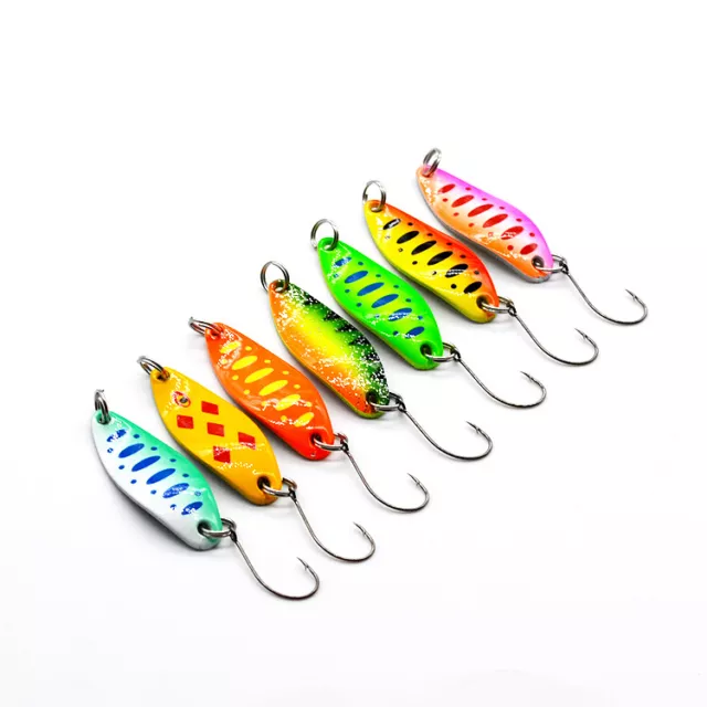 7 X CUCCHIAINO ONDULANTE  ARTIFICIALI SPOON 3,5 gr TROTA  ONDULANTI TROUT  AREA