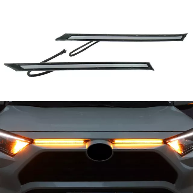 Fit Toyota RAV4 2019 2020 LED DLR daytime running lights / turn signal lights