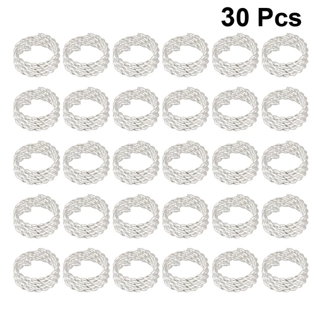 30 PIEZAS Mujer Dreadlocks Perlas Mezcladas Plata Dreadlock Accesorios