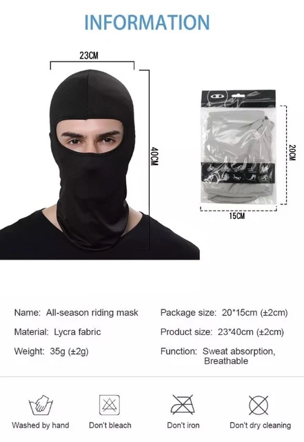 Sturmhaube Sturmmaske Balaclava Skimaske Motorrad Fahrrad Kopfhaube UV Schutz 2