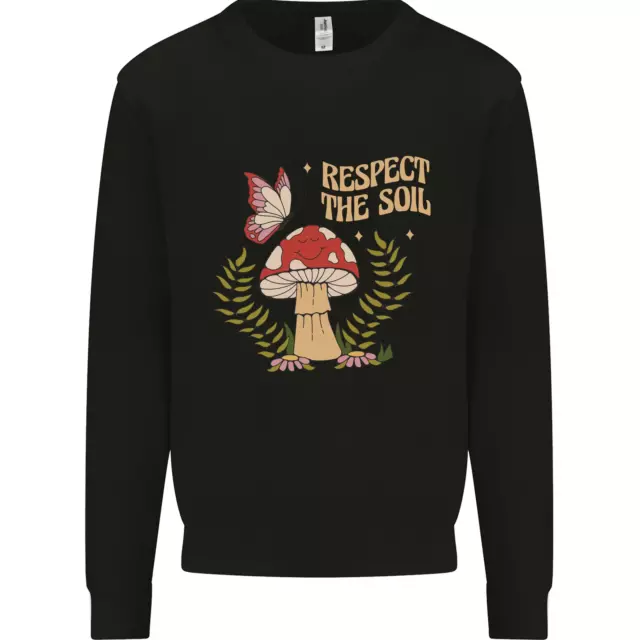 Respect the Soil Frog Climate Change Hippy Mens Sweatshirt Jumper