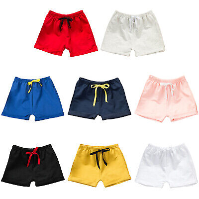 Kids Boys Beach Seaside Hot Shorts Drawstring Solid Color Short Casual Bottoms