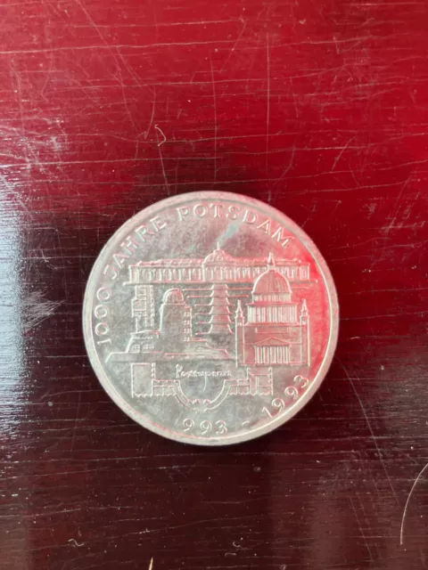 10 DM - Silbergedenkmünze - 1000 Jahre Potsdam - 1993 F