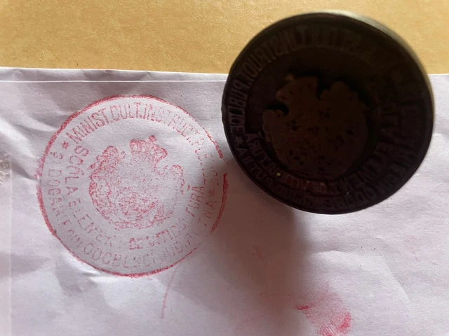 RARE ANCIEN SCEAU EN BRONZE XXe ARMOIRIES VITICULTURE cachet tampon ...