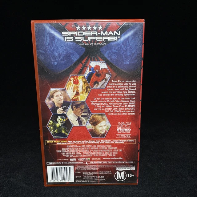 SPIDER-MAN - 2002 VHS Tobey Maguire Kristen Dunst William Dafoe - Video ...